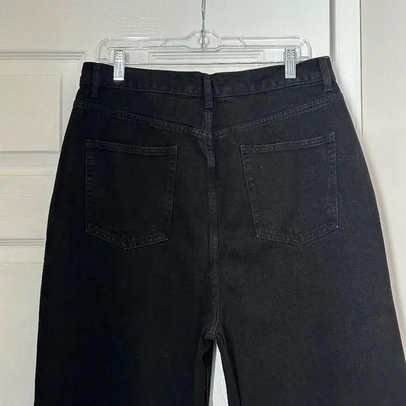 Grey Lab Los Angeles Anthropologie Asymmetrical Black Jeans New with Tags 32 - Picture 4 of 9